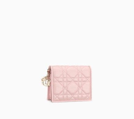 pink wallet dior|lady Dior mini wallet.